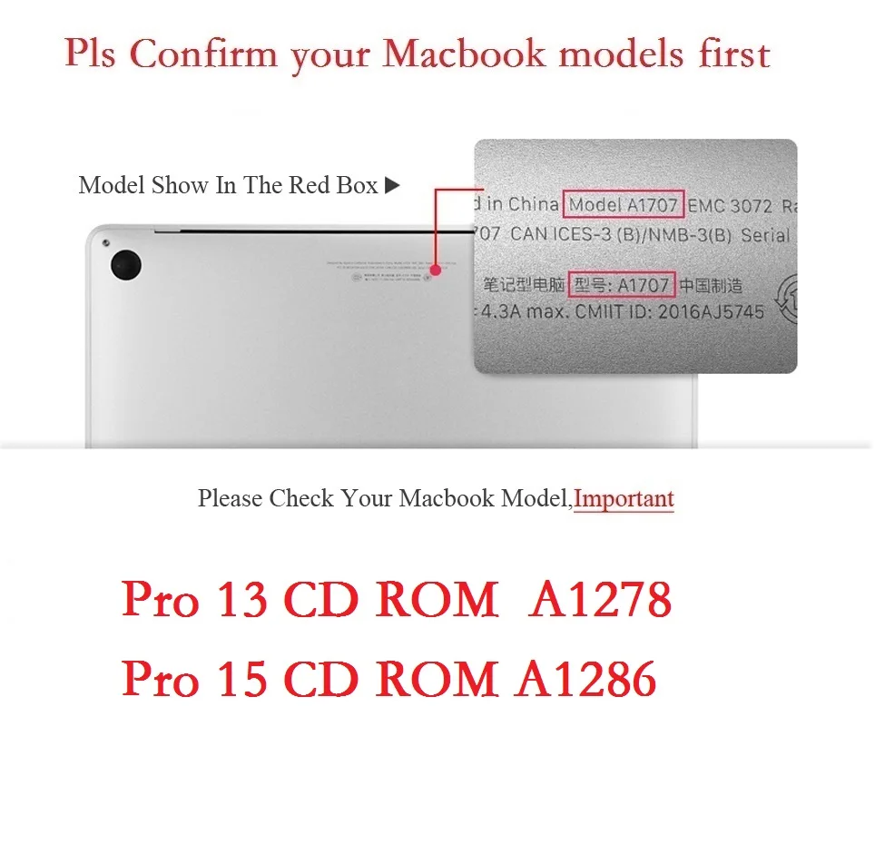 Твердый чехол для Macbook Pro 13 15 CD ROM ноутбука A1278 A1286 прозрачный жесткий из ПВХ