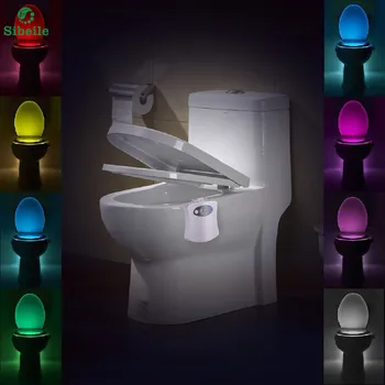 

SBLE Sensor Motion Activated LED Toilet Night Light Battery-powered Changing Colors Magic Toliet LED Sensor Lamp
