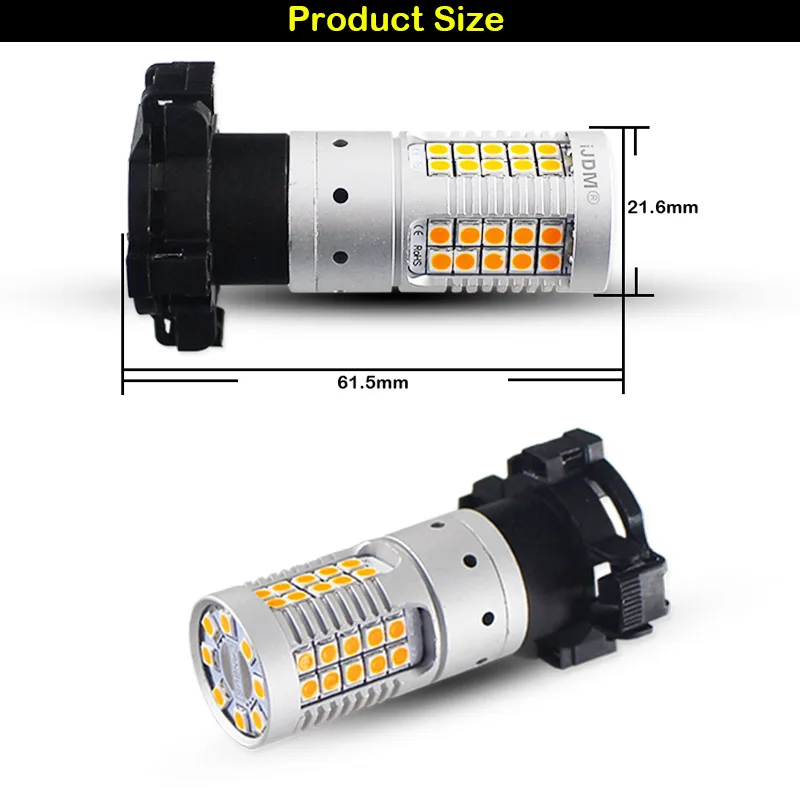 Светодиодный фонарь iJDM Canbus без Hyper Flash желтый PH24WY PY24W для BMW E92/E93 3 F10/F07 5 серии E83/F25 X3