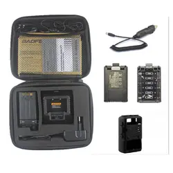 Baofeng UV-5R УКВ 136-174/400-520 мГц удобный радио с Carring Case + чехол с аккумулятором машины зарядное устройство + мягкий чехол + headfone