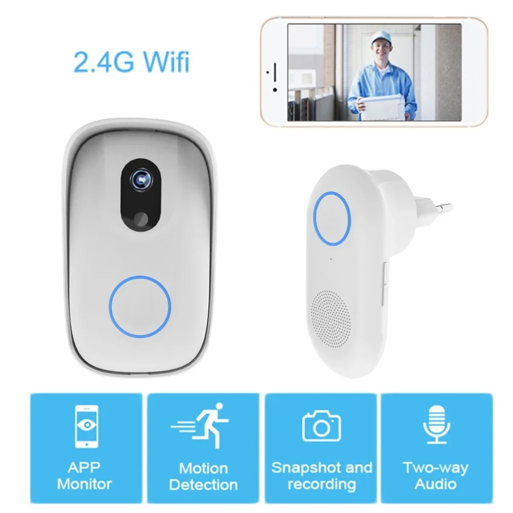 

Professional One To One Unique WiFi Wireless Doorbell Camera with Snapshot Alarm App Photo Intercom Doorbell