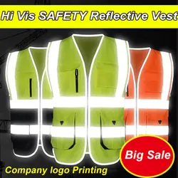 SFvest Новое поступление Hi vis жилет рабочая одежда безопасности светоотражающий жилет светоотражающий логотип печати