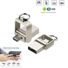 OTG мини usb флеш-накопитель Металлический micro usb 2,0 карта памяти 128 ГБ u-диск Флешка 64 ГБ 32 ГБ 16 ГБ ручка-накопитель индивидуальный логотип