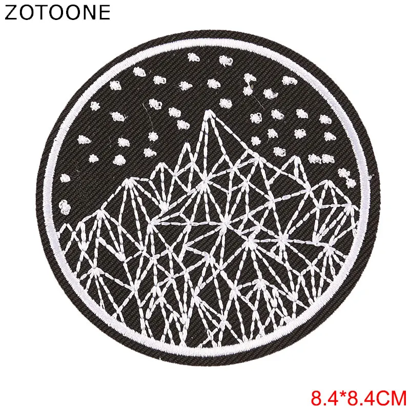 ZOTOONE круглый Кот горный Патчи Diy наклейки Утюг на одежду теплопередача аппликация вышитые аппликации накладки ткань G