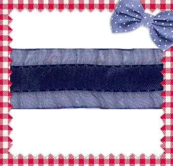 

1" inch (25mm) Black Satin Double Navy Ruffle Ribbon