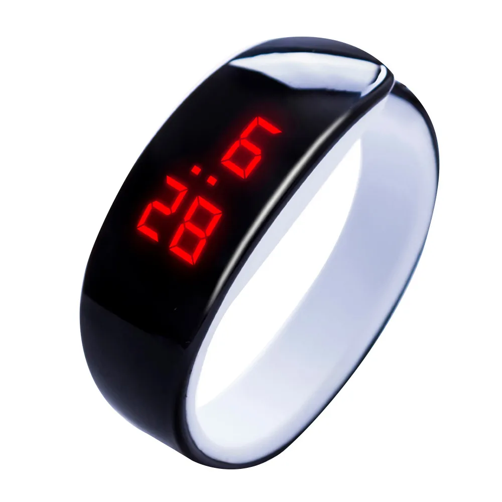 

2018 New Excellent Quality Digital Watch Womens Mens Kid Acrylic LED Watches Date Sports Bracelet Digital Wrist Watch For Gift#W