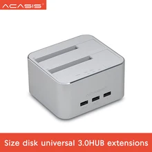 Acasis Алюминий сплав DS Гибкая двойной жесткий диск База серии 3.5 дюймов SATA Многофункциональный Универсальный плюс USB 3 расширение