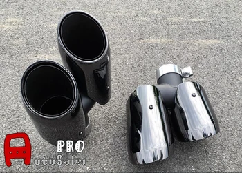

Steel Rear Exhaust Muffler End Tip Pipe Double Outlet Chrome for Porsche Macan 2014 2015 2016