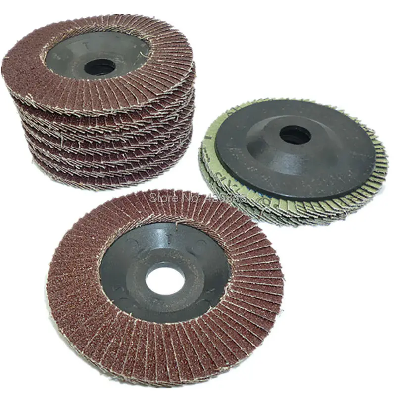 High Quality 10pcs 100x3x16mm Quick Change Sanding Flap Disc Grinding Wheel For Grit Angle Grinder