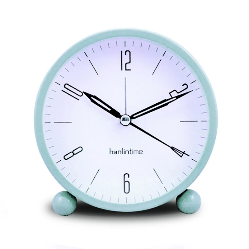 

Good Quality Metal Alarm Clock Bedside Wake Up Clock Study Room Desk Table Clock Home Decor Crafts Fashionable simple children's