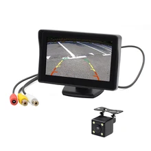 4.3 Inch Car TFT LCD Monitor with 480*280 Screen Support Connect Rear View Backup Camera Two way video input V1 V2