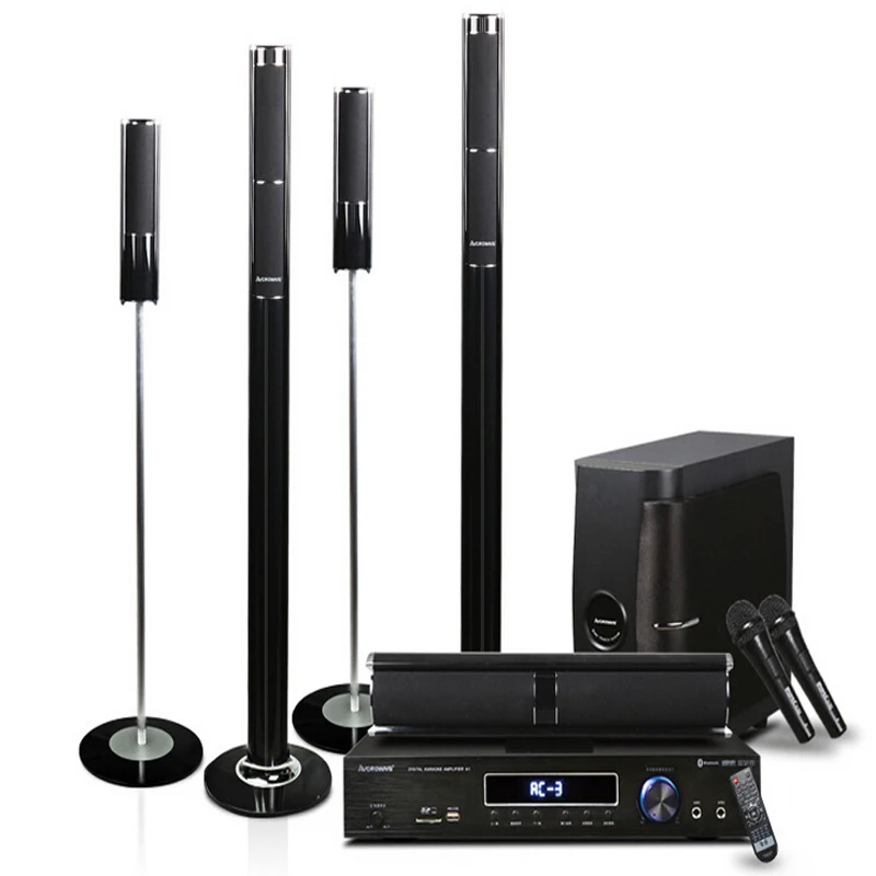 AVCROWNS HG-7605.1 USB Channel Home Theater Audio Amplifier Kit Sound Pillar With Wireless Bluetooth Subwoofer Surround Sound