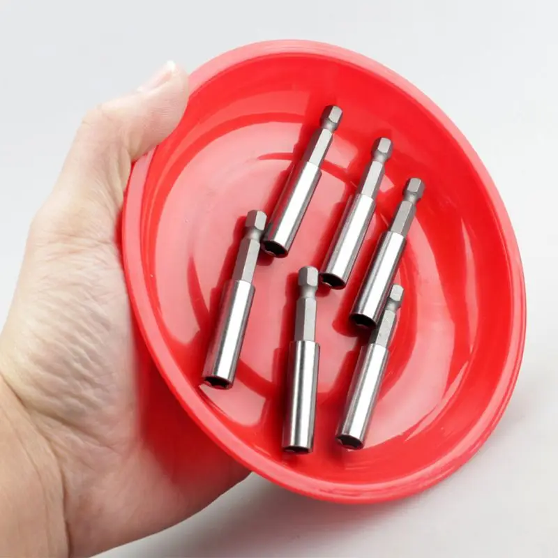 Round Magnetic Parts Tray Bowl Dish Nuts Bolts Screws Part Garage Holder Fastener Tools Organizer