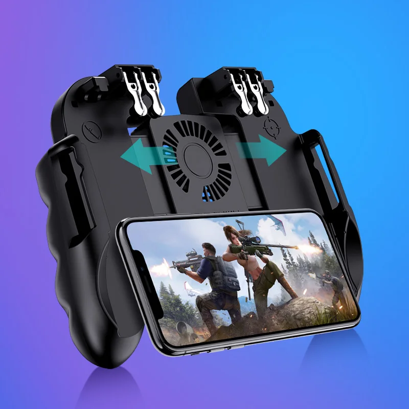  PUBG mobile controller joystick with cooling fan for iphone iOS Android Smartphone gamepad pubg tri