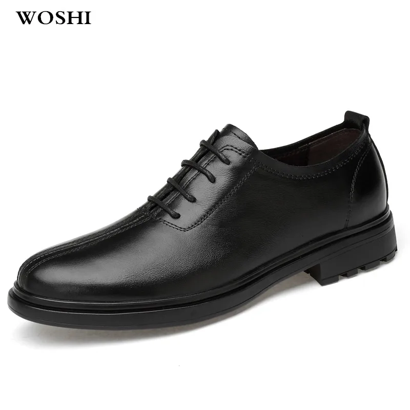 

Big size 12 Fashion Men Genuine Leather business dressing Shoes Retro Lace-up Men's Party Wedding Flat casual lofers Shoes w4