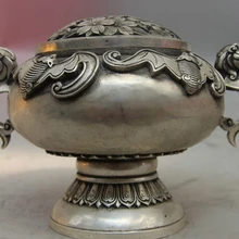 USPS в США S1088 Китай Дворец Белый Медь Серебро Фу Битой chiropter Дракон Курильница Курильница