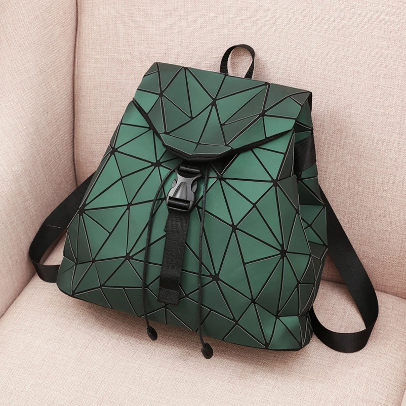 Nevenka Diamond Lattice Backpack Women Backpack Leather Creative Geometric Backpacks Drawstring Backpacks for Teenager Girl 201803
