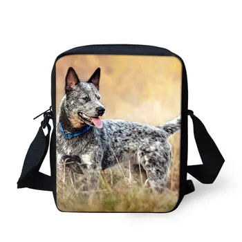

Unisex School Bags Australian Cattle Dog One Shoulder Dog Lover Straps for Carrying Comfort Pocket Students Messenger Bag