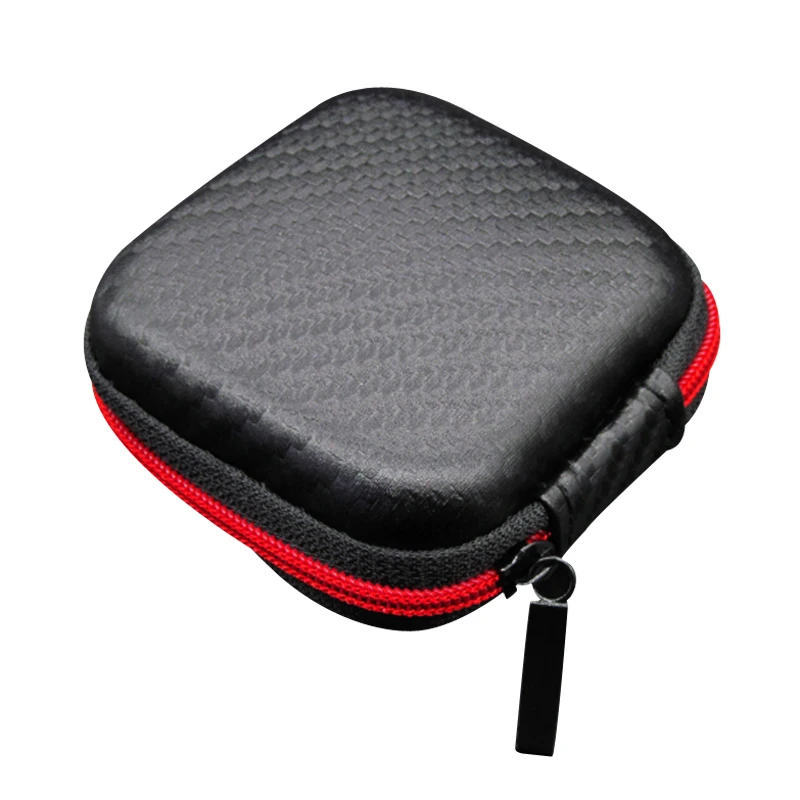 

Portable Mini Zipper Headphone Storage Box Hard Case Headset Set Data Cable SD Card TF Card Shockproof Moisture Headphone Case