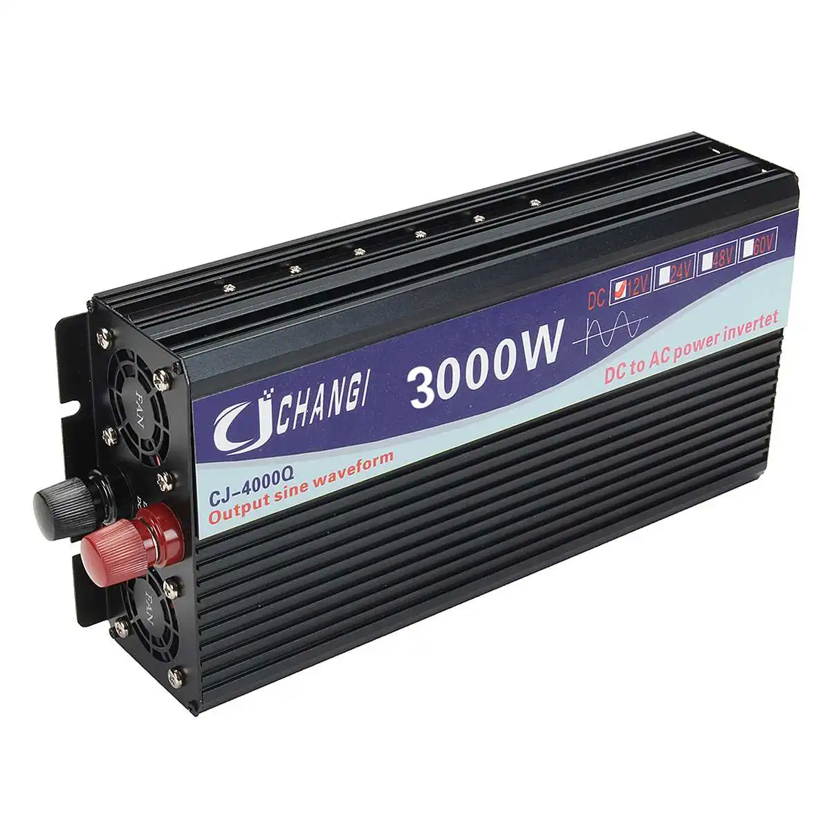 12V 3000W Интеллигентая(ый) солнечной инвертор с чистым синусом 12 V/24 V до 110V 3000 W/4000 W/5000 W/6000 W Мощность конвертер адаптер ЖК-дисплей Экран - Цвет: 12V 3000W