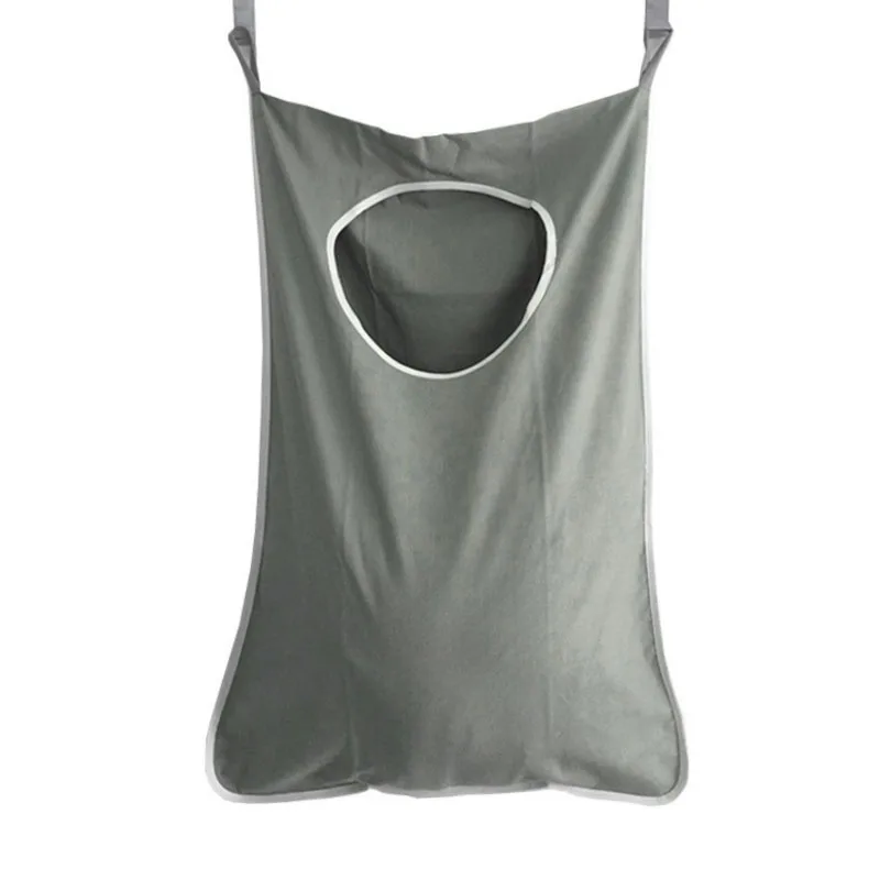 Большая емкость корзины для хранения грязной одежды висячая корзина для белья над дверью переносная прочная сумка из ткани Оксфорд - Цвет: Светло-серый