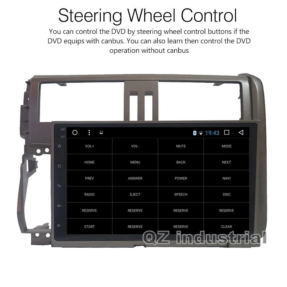Flash Deal QZ industrial HD 9" Android 8.1 T8 Car DVD player for Toyota Prado Land Cruiser 150 2010-2013 with 3G 4G GPS BT WIFI Radio Navi 3
