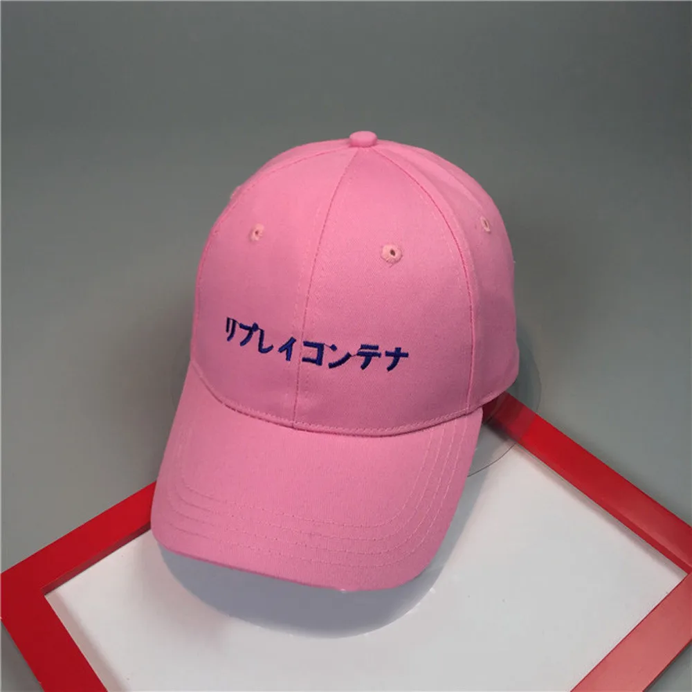 Мода snapback шапки мужчины Твердые Японский Письмо регулируемые бейсболки Мужчины Женщины хип-хоп бейсболки вводной homme