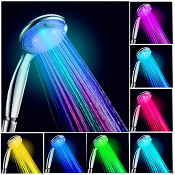 

Colors Change Led Shower Heads Bathroom Hand Held Bath Multicolor Shower Head