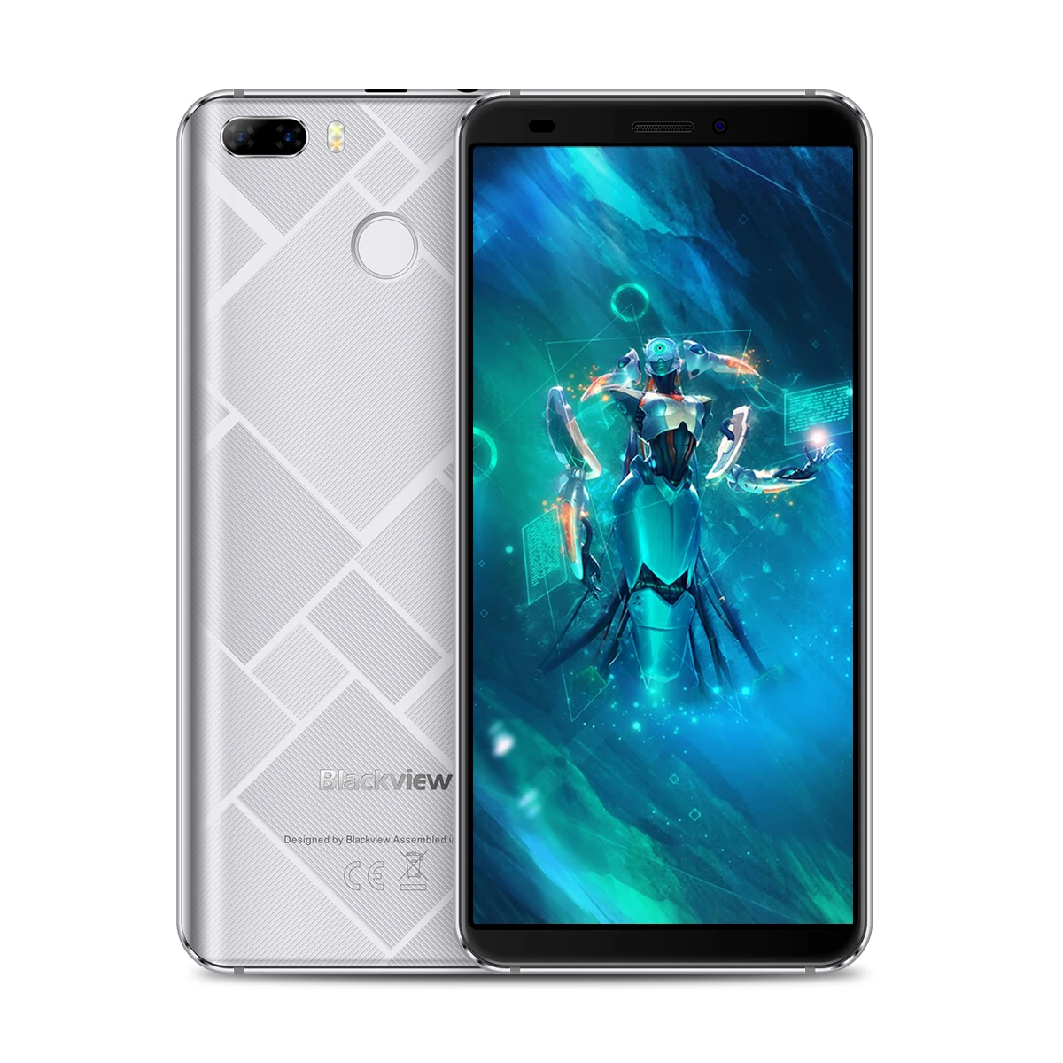 Blackview S6 Cell Phone 5.7 inch 18:9 HD+ Full Sceen 2GB+16GB MT6737VWH Quad Core Android 7.0 Dual Back Cams Smartphone - Цвет: S6 silver