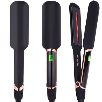 

Professional Straightening Irons 2 Inch Dual Voltage Hair Straightener Ceramic Tourmaline Infrared Ionic Flat Iron Hair Styling