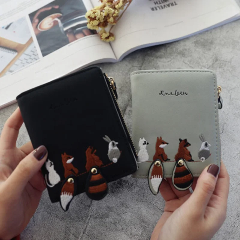 Women Cute Animal Purse Mini Casual Female Money Storage Wallet Travel Ladies Card Clutch Bag PU Leather Coin Monederos SS3459 (12)