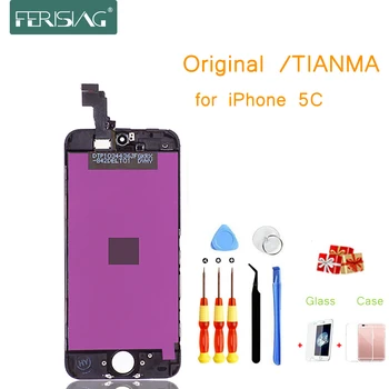 

5C OEM/TIANMA AAA+ Factory wholesale LCD Screen For iphone 5C Screen Display Part Glass Touch Panel Digitizer Assembly Complete