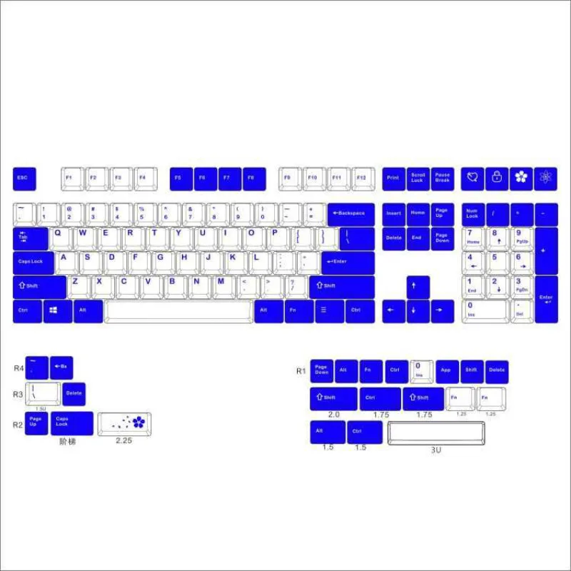

Dye Sub mechanical keyboard keycap set, cherry profile, 131 keys, compatiable with 87/104/108/64/minila/84/96 chery profile