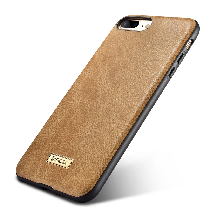 

Original ICARER Genuine Leather Back Case For iPhone 7 8/ Plus Luxury Leather Silicone Cover 360 Full Protection Slim Hard Cases