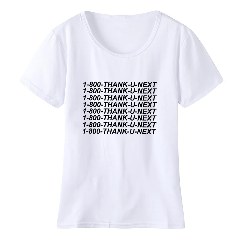 Женская футболка с надписью Thank U Next летняя Ariana Grande Tumblr Instagram без разрывов Left To Cry