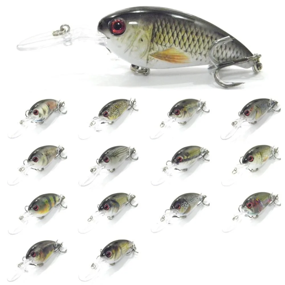 wLure Crankbait RealSkin Painting Wide Wobble Slow Floating Jerkbait 2X Strong Hooks 14.2g 10.2cm Hard Bait Fishing Lure HC55