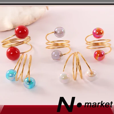 colorfule ball napkin ring