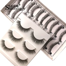 13 пар 3D Wispy куница норковые ресницы накладные крылатые ресницы перекрестного дизайна Make Up Kit ручной работы Поддельные ресницы микс Макияж Расширение Инструмент