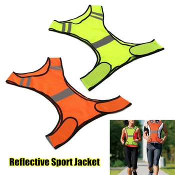 

Breathable Adjustable Safety Security High Visibility Reflective Vest Gear Stripes Jacket Night Running Work Cycling Sport Vest