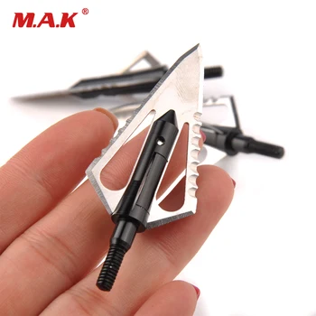 

High Quality 3/6/12pcs 100 Grain Hunting Arrows Fixed 4-blade Sharp Arrowheads Arrow Heads for Outdoor Hunting