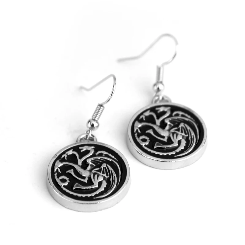 

Retail 1pcs Movie Jewelry Supernatural Dean PENTAGRAM Drop Earring For Summer Earring