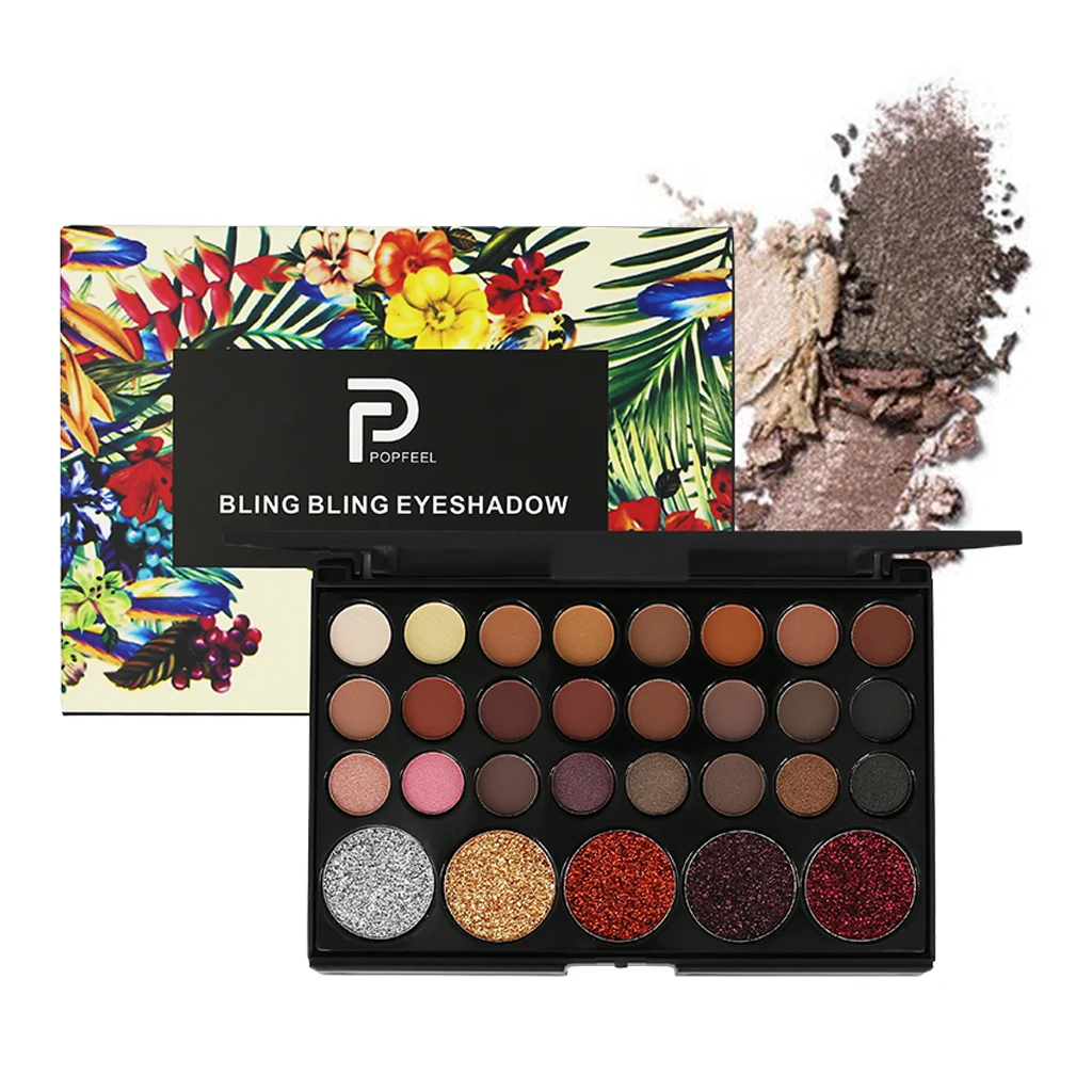 29 Color Bling Sleek Makeup Mineral Matte Eyeshadow Palette Bright Paillette Water-proof