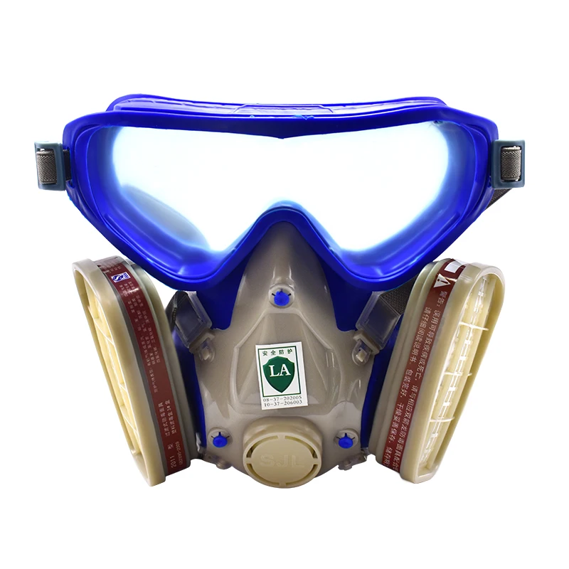 

FGHGF Full Facepiece Respirator Mask Filter Gas Mask With Goggles For Pesticide Pintura Carbon Filter Mask Paint Spray Gas Boxes