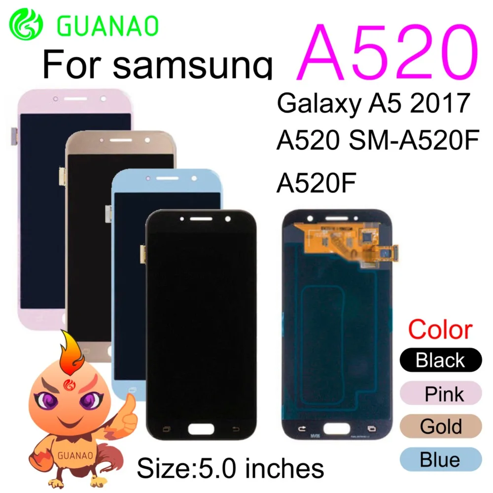 

5.2" A520 For Samsung Galaxy A5 2017 LCD A520 SM-A520F LCD Display Digitizer Touch Screen For samsung a5 2017 Display A520 lcd