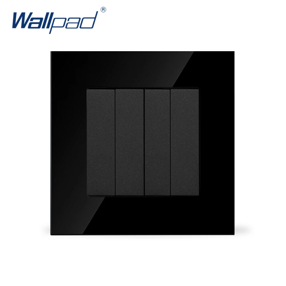 Горячая Распродажа Настенные переключатели питания Wallpad 4 клавиши 1 канал черное