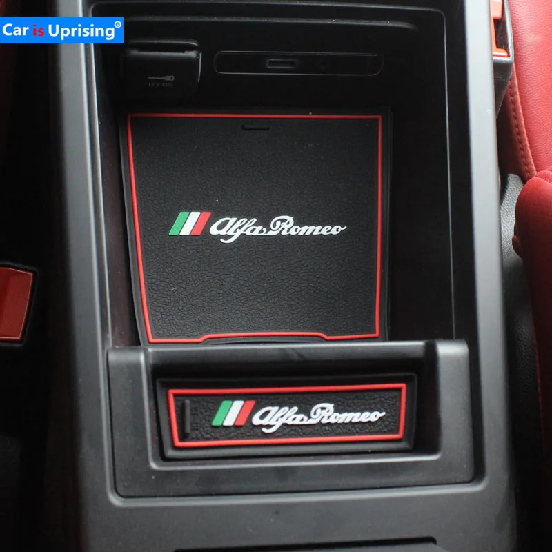 

12Pcs Car Styling Door Groove Mat Pad Latex Anti-Slip Cushion For Alfa Romeo Giulia Internal Dedicated Accessiors