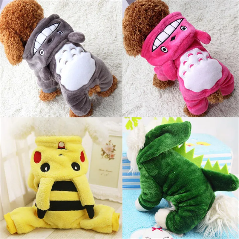 New Cute font b Pet b font Dog Clothes for Small Dog Warm Cotton Four Feet