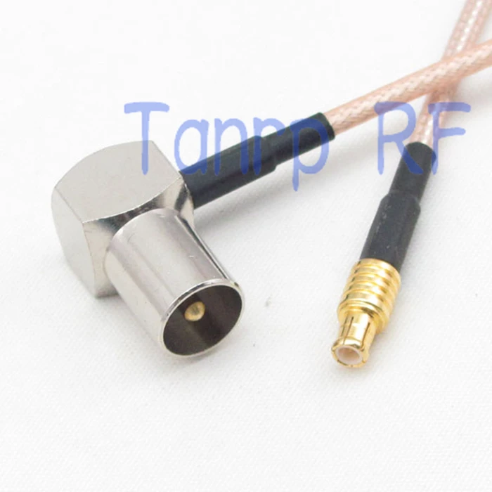 

12in TV male plug right angle to MCX male plug RF adapter connector 30CM Pigtail coaxial jumper extension cord cable RG316