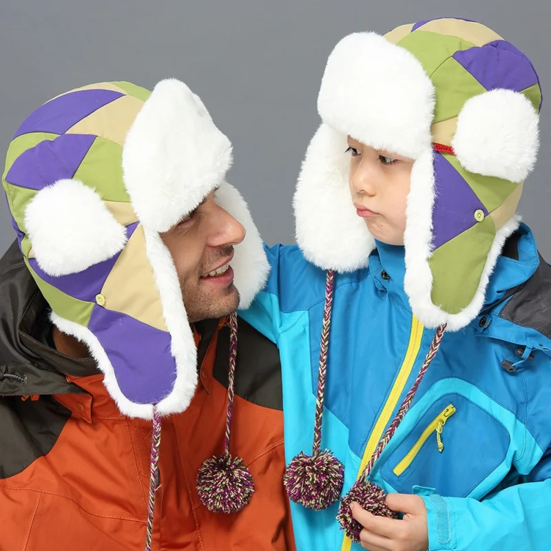 Зимние теплые наушники женский бомбардировщик Шапки Для женщин русский Охотник теплые шляпы снег лыжные шапки