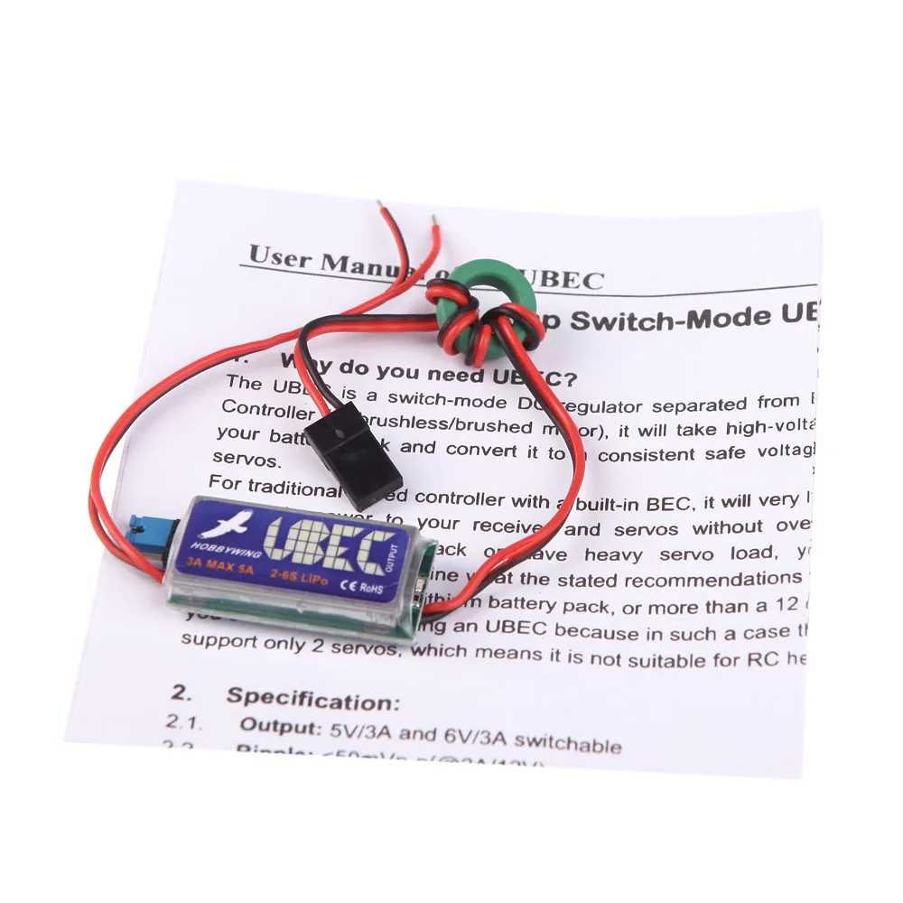 Запасные части Hobbywing 3A переключатель режима UBEC 5V 6V max 5A низкие радиочастотные шумы